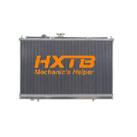 High-performance aluminum radiator for Mitsubishi Lancer Evolution I (1992-1996), designed for improved cooling in manual transmission models