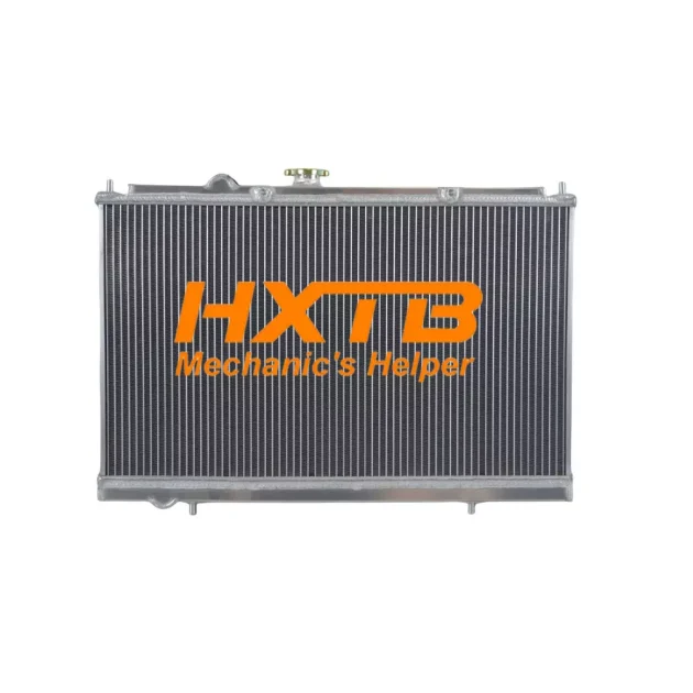 High-performance aluminum radiator for Mitsubishi Lancer Evolution I (1992-1996), designed for improved cooling in manual transmission models