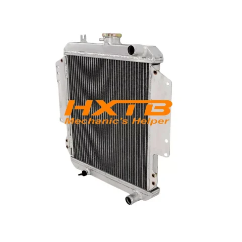 Aftermarket aluminum radiator for Suzuki Samurai 1.3L (1986-1988) and Caribbean 1.3L (1986-1988) manual transmission models