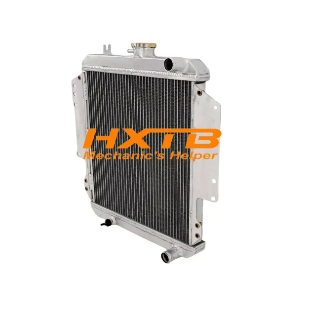 Aftermarket aluminum radiator for Suzuki Samurai 1.3L (1986-1988) and Caribbean 1.3L (1986-1988) manual transmission models