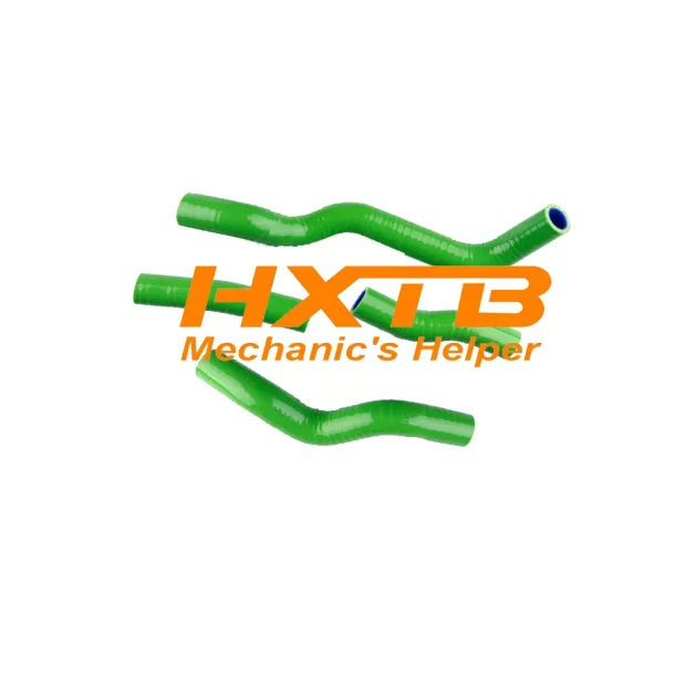 GREEN Silicone Hose Set for KLX250 Motorcycles (1993-2010 Models) - Durable & Heat-Resistant