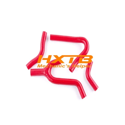 RED silicone radiator hoses compatible with KTM 250/300/380 models (1998-2003 SX/EXC/MXC)