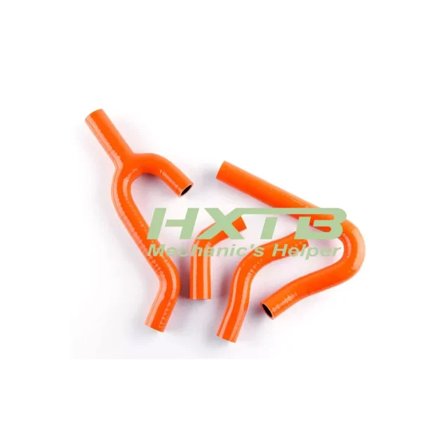 Durable ORANGE silicone radiator hose set for KTM 250/300/380 dirt bikes (1998-2003)