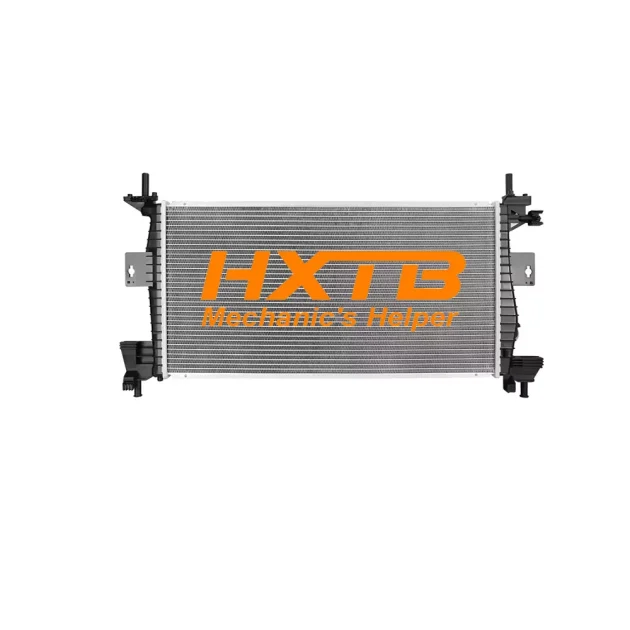 Direct-fit radiator for manual transmission Ford Focus MK3 (2012-2016), built with lightweight aluminum fins and sturdy plastic tanks