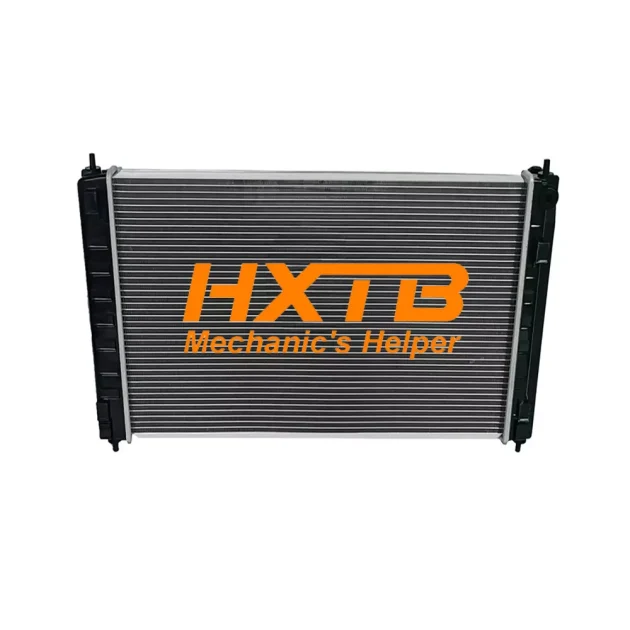 Replacement radiator with durable plastic end tanks and high-efficiency aluminum core for Nissan Teana 2.5L