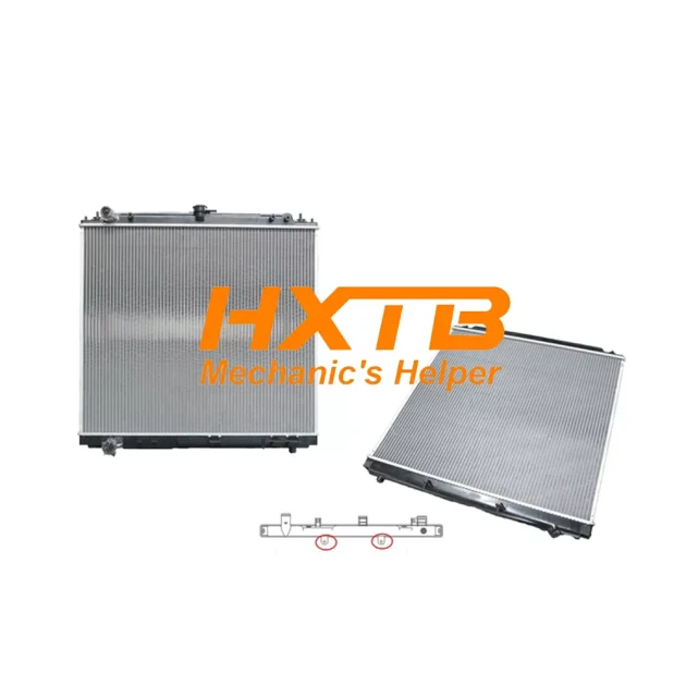 Plastic tank aluminum core radiator for Nissan Navara D40 (2004-2013) with YD25 2.5L diesel engine