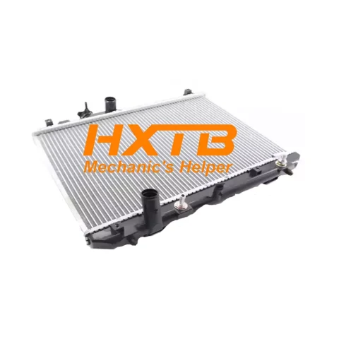 Direct-fit radiator for Suzuki Swift 1.5 AT, featuring an aluminum core for optimal heat dissipation and plastic tanks for durability