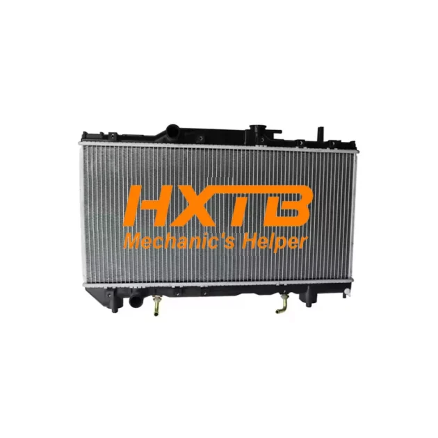 Radiator with aluminum cooling fins and plastic side tanks, designed for Toyota Corona 1.6L (AT190)