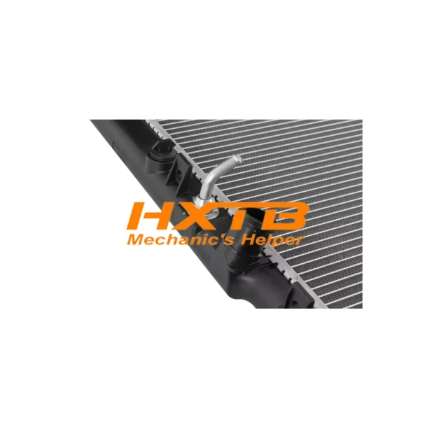 ftermarket radiator for Honda CR-V (2002-2006), featuring durable aluminum fins and reinforced plastic end tanks