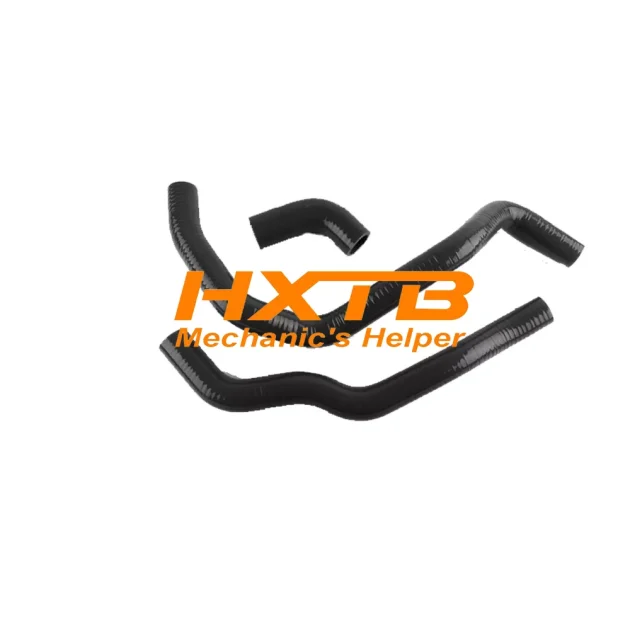 BLACK Honda Fit GD Series Silicone Radiator Upgrade HOSE 2003-2007