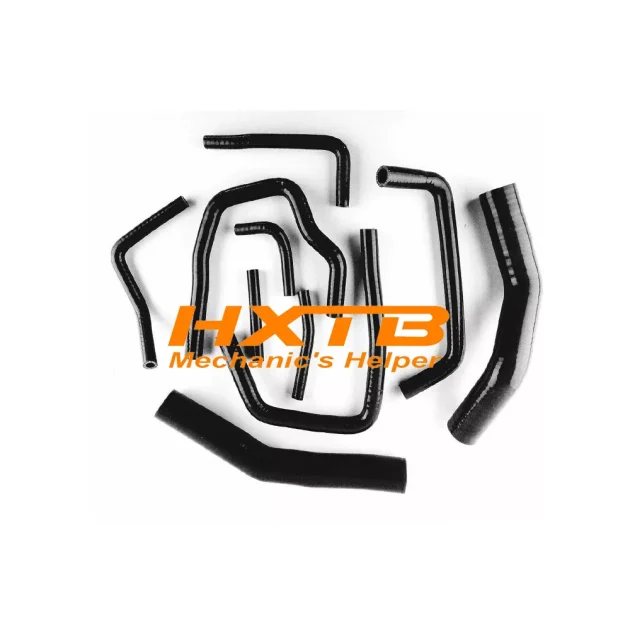BLACK High-Temp Silicone Hose Set – Reinforced for Toyota Land Cruiser HDJ80 4.2L Turbo (1990-1997) – Cooling & Heating System
