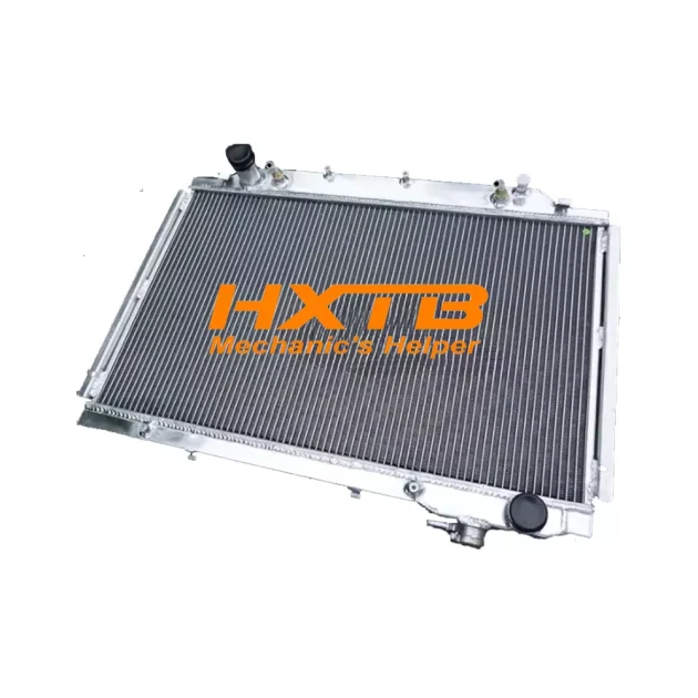 Aftermarket aluminum radiator with improved cooling efficiency for 1990-1998 Land Cruiser 80 Series Diesel (4.2L, AT)