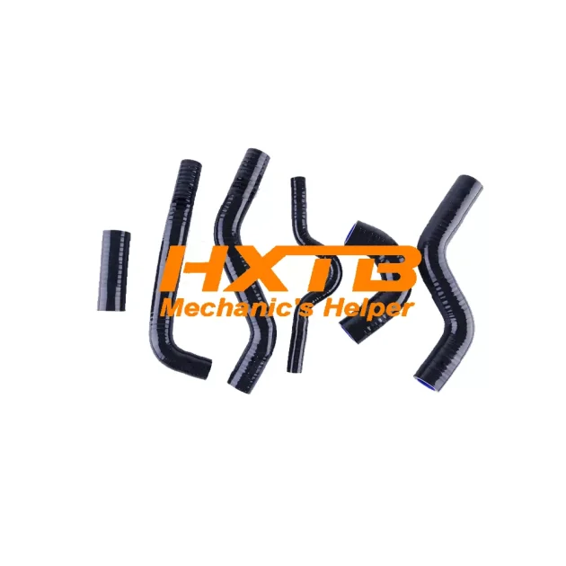 BLACK silicone radiator hose kit for Kawasaki KX250F/KXF250 (2007-2008) - high-performance cooling upgrade