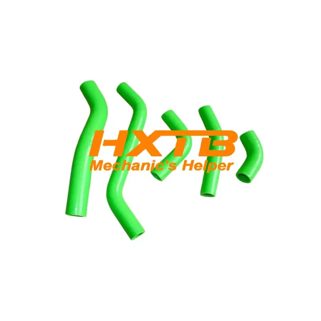 Upgrade radiator hoses for Kawasaki KX450F (2006-2008) - vibrant GREEN silicone, leak-proof design