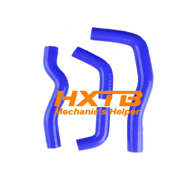 Aftermarket blue silicone radiator hoses for 2005-2017 Honda CRF450X, improved heat resistance
