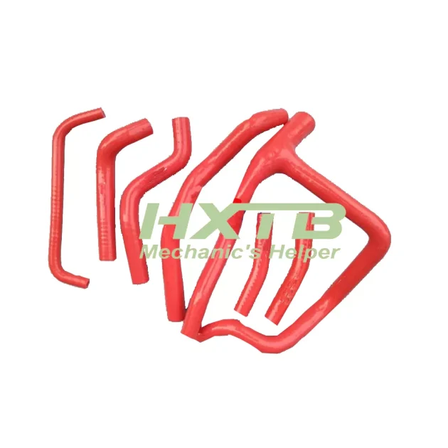 Aftermarket RED silicone radiator hoses for Honda XRV750, resistant to high temperatures and pressure