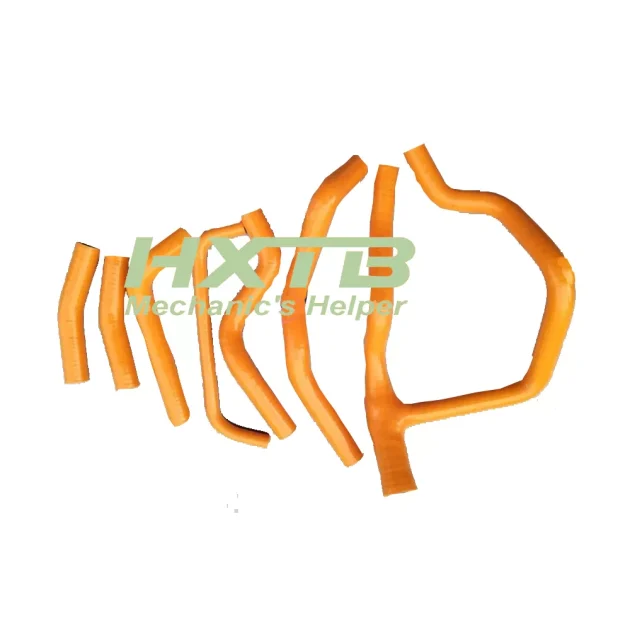 ORANGE silicone radiator hoses designed for Honda XRV750 XRV 750 Africa Twin, improves engine cooling efficiency