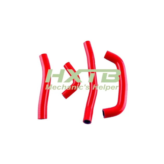 Replacement RED silicone hoses for Honda CRF450R (2017-2018), resistant to high temps and abrasion