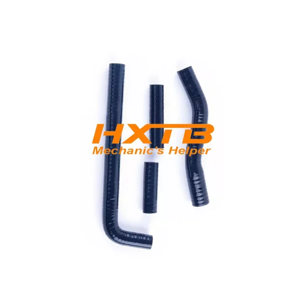 Heat-resistant BLACK silicone hose for Yamaha YZF250, YZ250F (2001-2005), and WR250F (2001-2006)