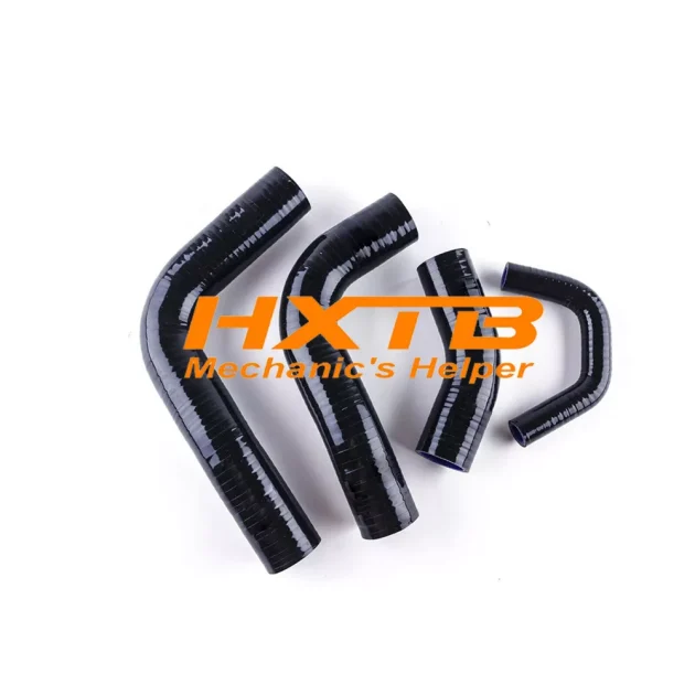 BLACK silicone radiator and heater hose kit for Toyota Land Cruiser 80 Series (3F engine), high-performance replacement hoses