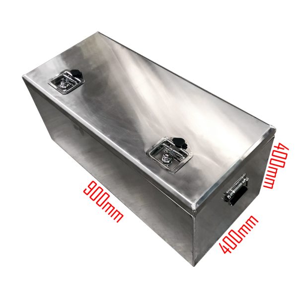 900x400x400mm Flat plate Aluminium Top Open Tool Box - Image 2