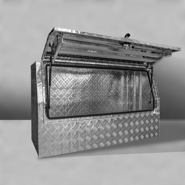 1400Wx600Dx850Hmm C/P Half Door Aluminium Ute Toolbox - Image 5