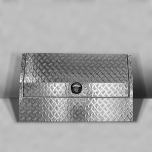 2100x600x850mm Checker Plate Half Door Aluminium Ute Toolbox