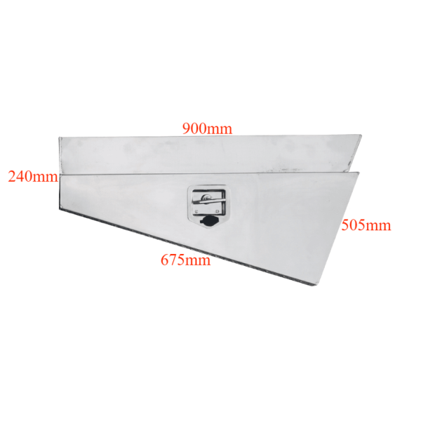 Black 750x230x440mm Flat Sheet Tapered Under Tray Tool Box - Image 4