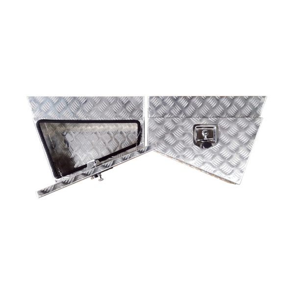 600x250x450mm Checker Plate Tapered Under Tray Tool Box - Image 3