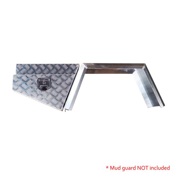 600x250x450mm Checker Plate Tapered Under Tray Tool Box - Image 4