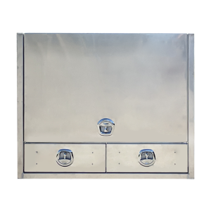 1800x600x1150mm Flat Aluminium Truck Toolbox with 2 Drawers