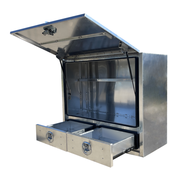 1800x600x1150mm Flat Aluminium Truck Toolbox with 2 Drawers - Image 6