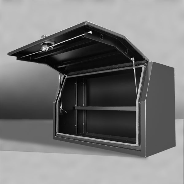 BLACK 1400x600x850mm Flat Plate Full Door Aluminium Toolbox - Image 3