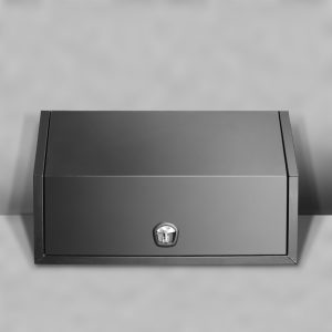 BLACK 1400x600x850mm Flat Plate Full Door Aluminium Toolbox