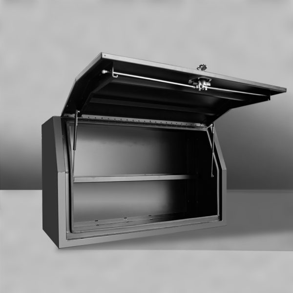 BLACK 1600x600x850mm Flat Plate Full Door Aluminium Toolbox - Image 5