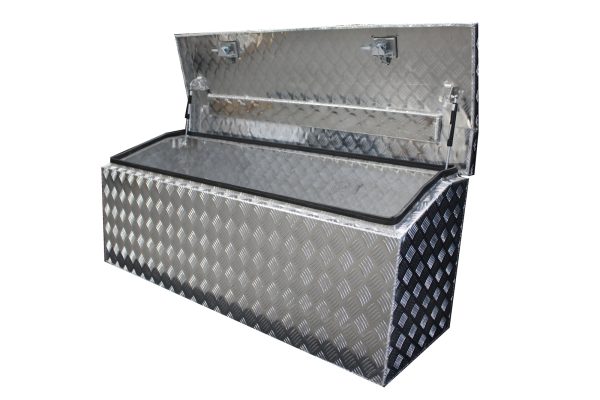 1500x500x600mm Checker Plate Chest Top Open Aluminium Tool Box - Image 2