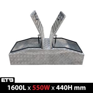 1600x550x440mm Aluminium Gullwing Toolbox