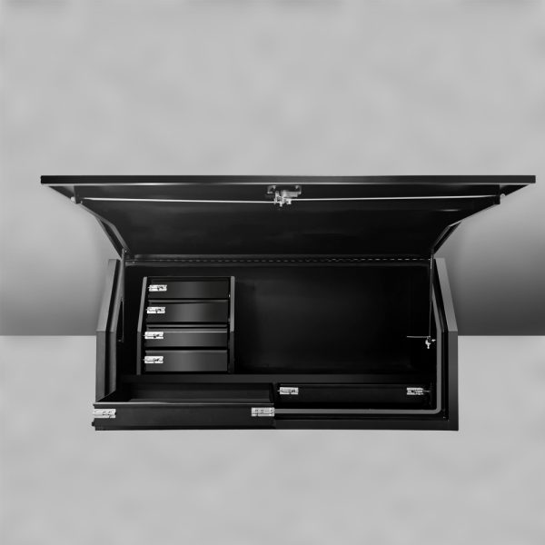 1800x600x850mm Black Aluminium Toolbox With Drawers - Image 3