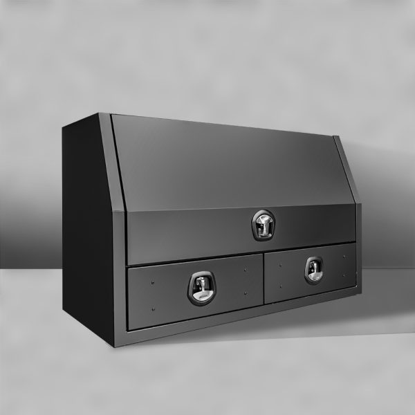 Black 1400x600x850mm Flat Plate Half Open with 2 Drawers Toolbox - Image 5