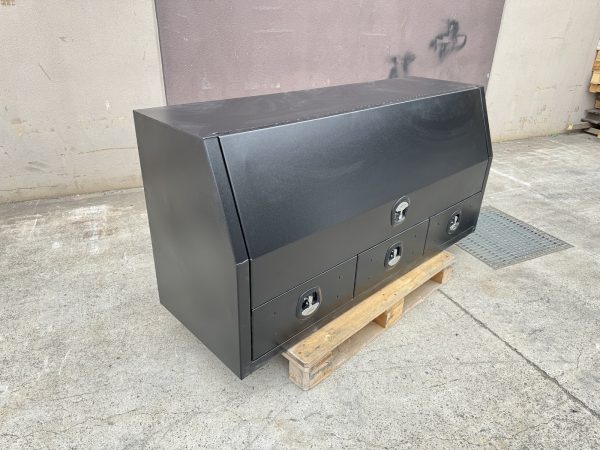 Black 1800x600x850mm Flat Plate Half Open with 3 Drawers Toolbox - Image 2