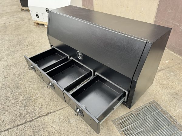 Black 1800x600x850mm Flat Plate Half Open with 3 Drawers Toolbox - Image 5