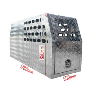 500mm Checker Plate Aluminium Half Dog Box - Image 2