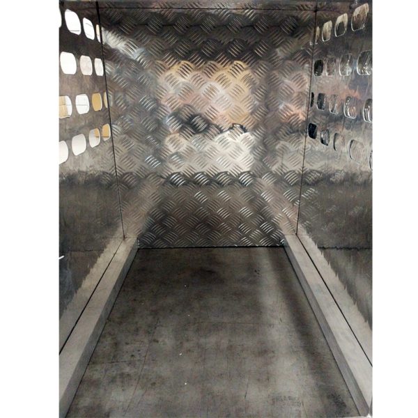 500mm Checker Plate Aluminium Half Dog Box - Image 4