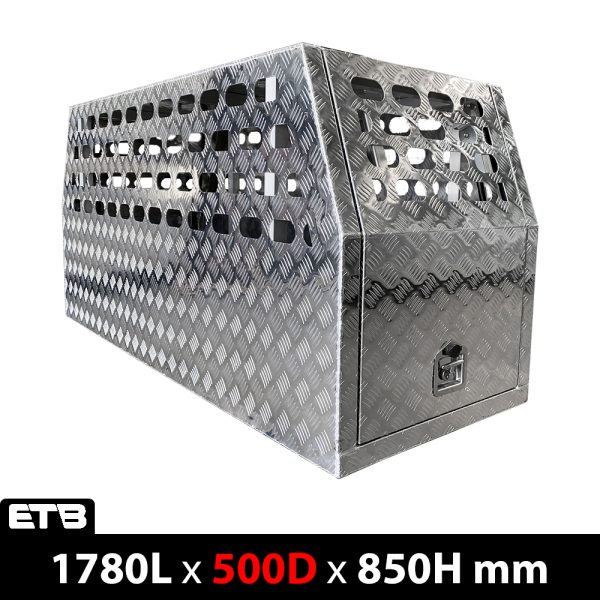 500mm Checker Plate Aluminium Full Dog Box