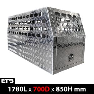 700mm Checker Plate Aluminium Full Dog Box