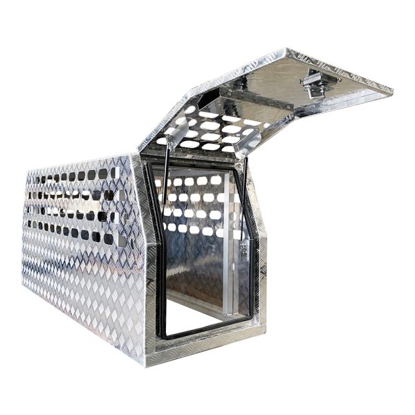 700mm Checker Plate Aluminium Full Dog Box - Image 5