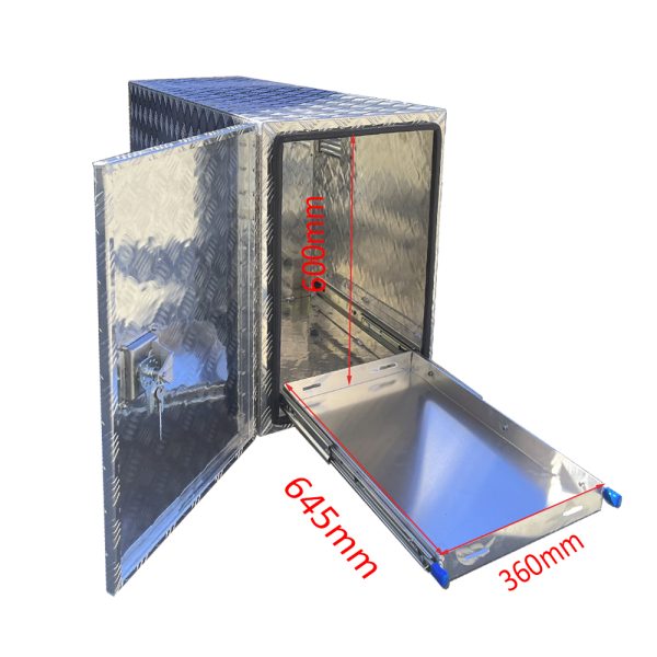 Aluminium Caravan Trailer Tool Box for Generator or Webber BBQ - Image 3