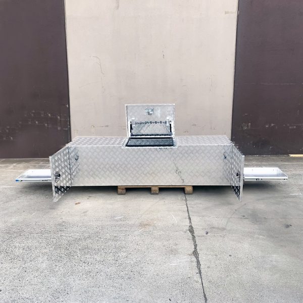 Aluminium Caravan Trailer Tool Box for Generator, Webber BBQ and Gas Bottle - Image 7