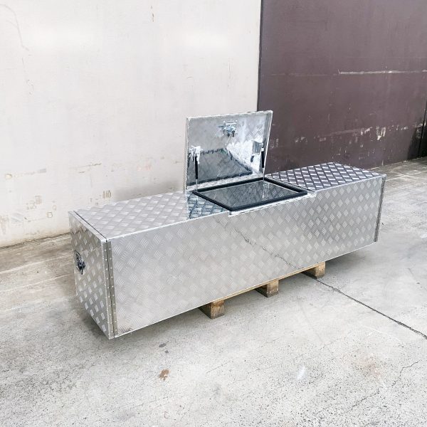 Aluminium Caravan Trailer Tool Box for Generator, Webber BBQ and Gas Bottle - Image 6
