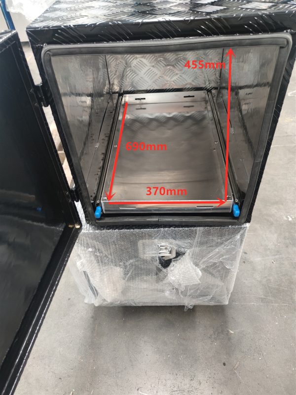 Aluminium Caravan Trailer Tool Box for Generator, Webber BBQ and Gas Bottle - Image 3